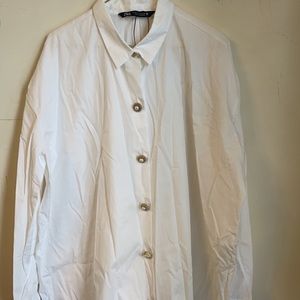 NWOT Zara override buttoned shirt/shirt dress